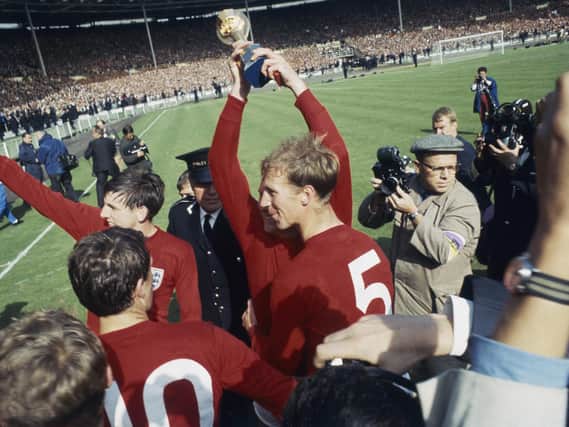 Jack Charlton celebrates winning the World Cup. (Getty)