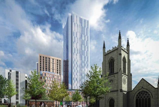 An artist's impression of the former Santander site.