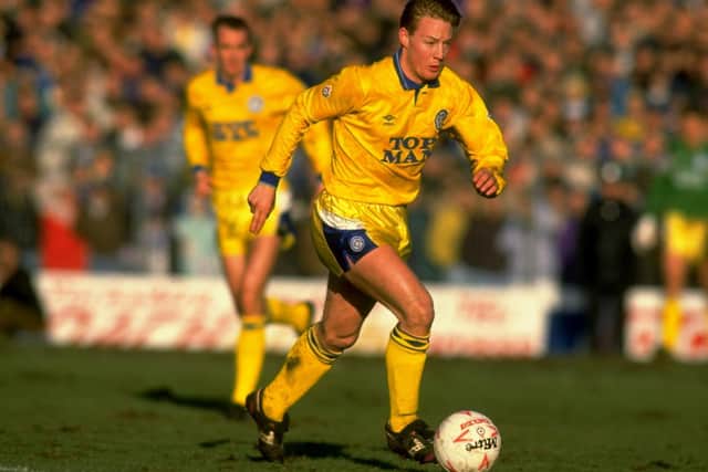 TOP FLIGHT STATUS: David Batty of Leeds United in action during the FA Cup 3rd Round match against Barnsley played at the Oakwell Ground in Barnsley. Picture by Shaun Botterill/Allsport.