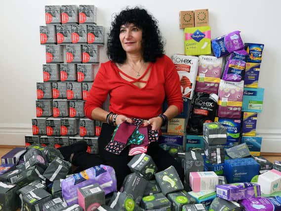 Tina Leslie who set up Freedom4Girls in Leeds to try to tackle period poverty.