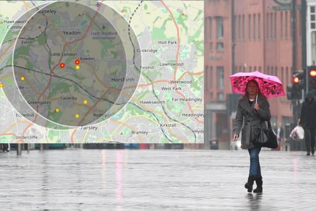 Thunder and lightning has hit parts of Leeds after a scorching day (Photo: lightningmaps.org)