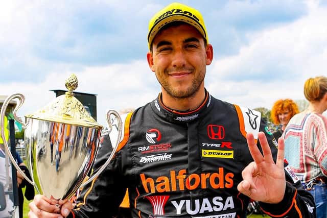 SUPER START: Morley's Dan Cammish claimed victory in the opening race of the British Touring Car Championship season at Donington Park. Picture: Chris Wynne.