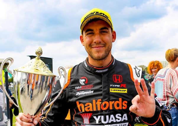 SUPER START: Morley's Dan Cammish claimed victory in the opening race of the British Touring Car Championship season at Donington Park. Picture: Chris Wynne.