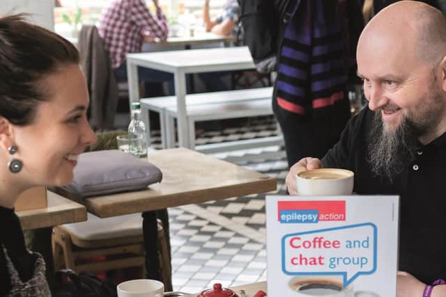 Epilepsy Action’s Coffee & Chat groups are normally held in public. But virtual groups have been operating during the pandemic. Picture: Scott Higton/Mike Noble