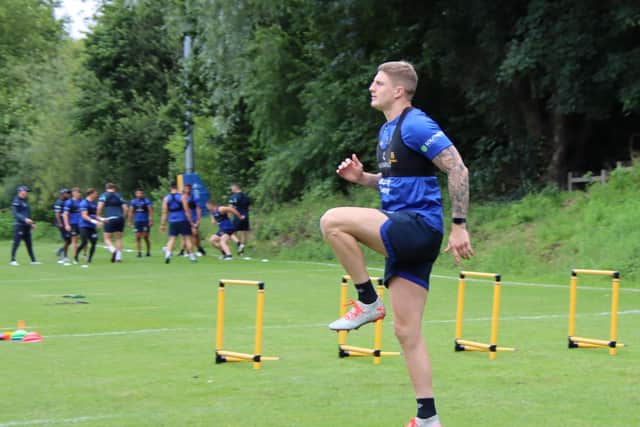 Liam Sutcliffe is back in training after a knee injury. Picture by Phil Daly.