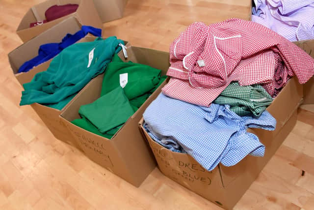 More than 600 items have been donated to the LS26 School Uniform Scheme (photo: Simon Hulme).
