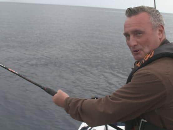 David Nicholson fishing in Whitby.