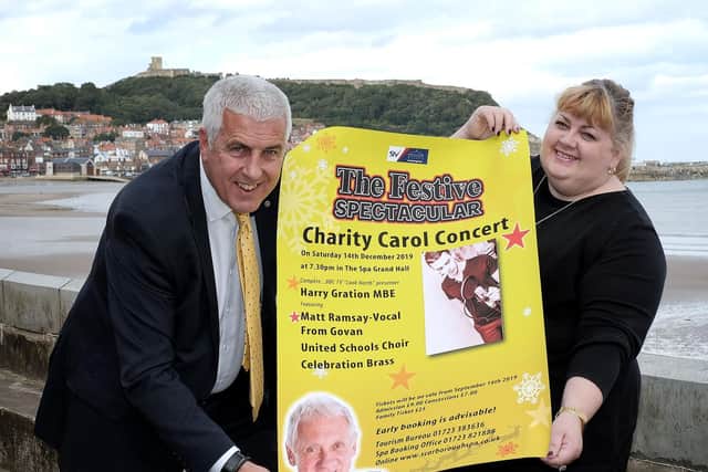 r Organiser Nigel Wood with the Scarborough Spa manager Rachel Nicholson