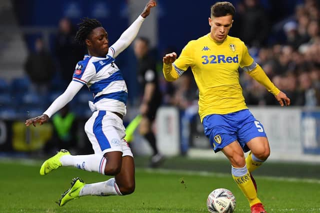 LOAN SPELLS: For young Leeds United forward Kun Temenuzhkov, right, pictured during his Whites debut in the FA Cup clash at Queens Park Rangers and being challenged by Bright Osayi-Samuel. Photo by Justin Setterfield/Getty Images.