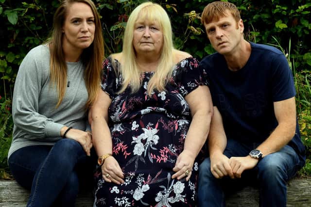 Emma pictured with Stephen's wife, Janet, and son Craig