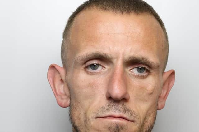 Burglar Paul Gelder was jailed for three years and eight months.