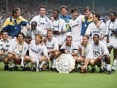 Leeds United celebrate with the Charity Shield in 1992. (Getty)
