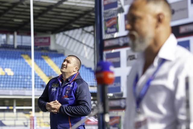 Wakefield coach Chris Chester sees his side's fightback against Wigan fall agonisingly short. Picture: Allan McKenzie/SWpix.com.