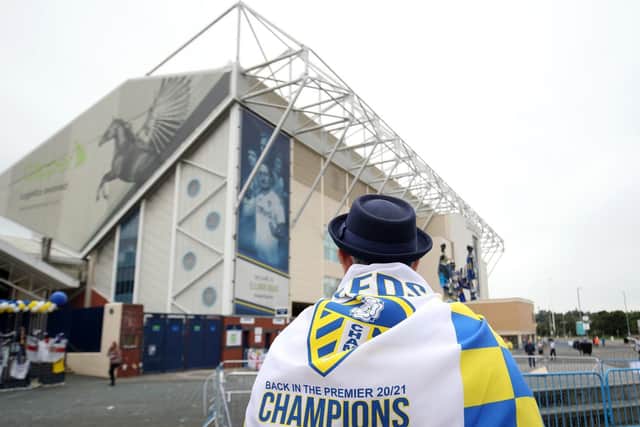 Clipper on display at Elland Road. Picture: PA