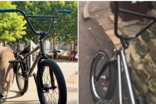 Pictures of two of the bikes which were stolen.
