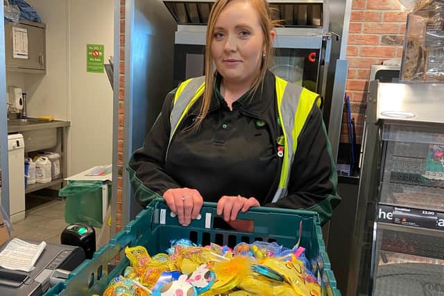 A volunteer delivering snack packs to the homeless in Leeds