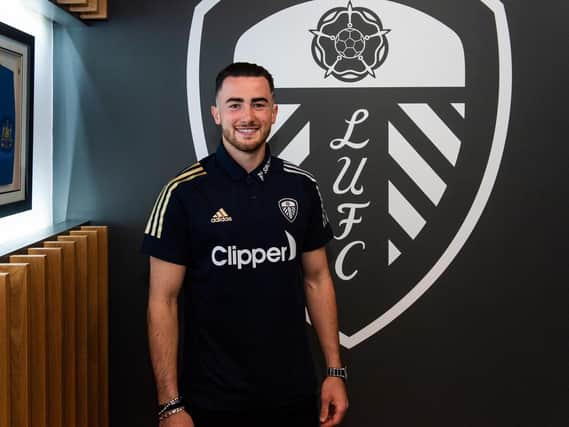 READY FOR SUCCESS: Winger Jack Harrison after signing back at Leeds United for a third season-long loan from Manchester City, with a view to a permanent switch next summer. Picture by Leeds United.