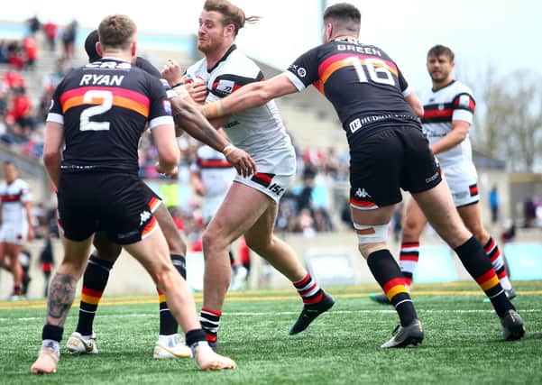 Toronto Wolfpack's Anthony Mullally in action against Bradford Bulls. Picture: Vaughn Ridley/SWpix.com.