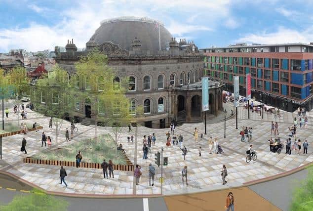 This is what the area around Leeds Corn Exchange could look like after a 25million makeover to make it more pedestrian and bus user friendly. Photo: Connecting Leeds