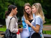A Level Results at The Crossley Heath School, Halifax.Photo: Bruce Rollinson