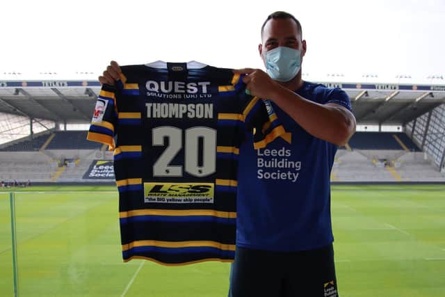 New signing Bodene Thompson was taking no chances at this week's photocall. Picture by Phil Daly.
