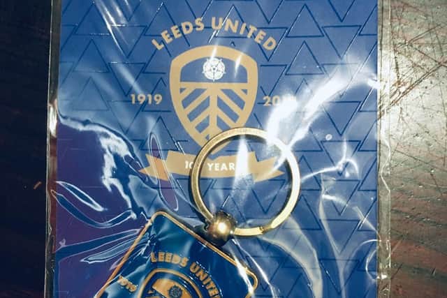A Leeds United centenary goody bag that Marcelo Bielsa gifted to Luciano.