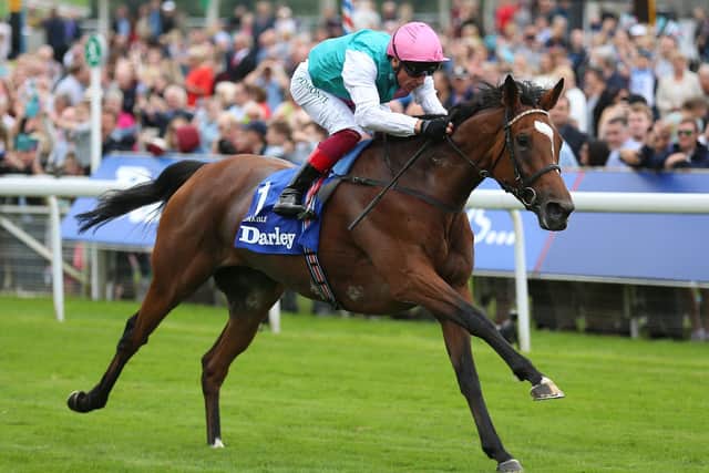 Enable ridden by Frankie Dettori wins The Darley Yorkshire Stakes during Darley Yorkshire Oaks Day of the Yorkshire Ebor Festival at York Racecourse. PRESS ASSOCIATION Photo. Picture date: Thursday August 22, 2019. See PA story RACING Yorkshire Oaks. Photo credit should read: Nigel French/PA Wire