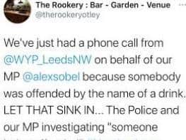 The post was later removed from Facebook
