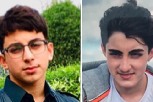Muhammad Azhar Shabbir, 18, (left) and Ali Athar Shabbir, 16.