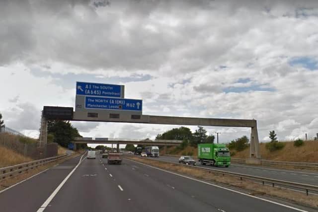 Simon Fox was arrested near to junction 33 of the M62