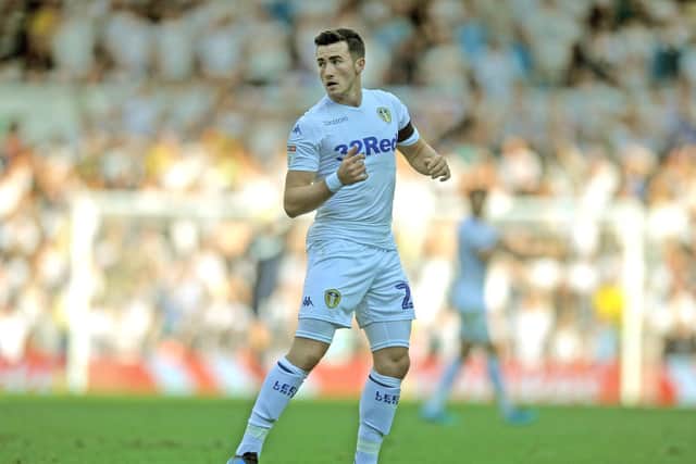 STARTING OUT: Jack Harrison on his Leeds United debut against Stoke City back in August 2018. Picture by Tony Johnson.