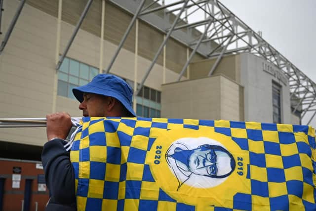 HEADING TO THE PREMIER: Leeds United's fixtures for the 2020-21 campaign will be released at 9am on Friday morning. Photo by OLI SCARFF/AFP via Getty Images.
