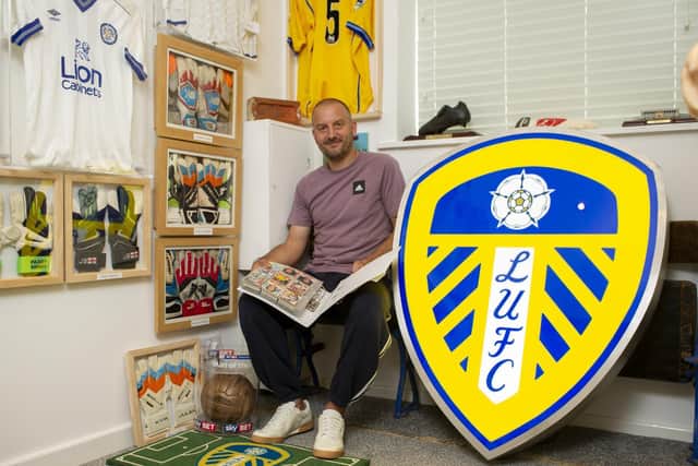 Ben has tonnes of other Leeds United memorabilia in his house (photo: Tony Johnson).