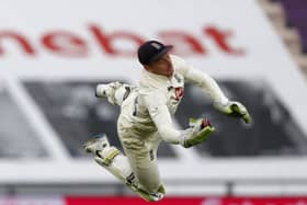 England's Jos Buttler catches out Pakistan's Shaheen Shah Afridi at the Ageas Bowl. Picture: Alastair Grant/NMC Pool/PA