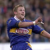 Rob Burrow booted two goals for Leeds Rhinos in their 38-18 home defeat to Wigan in 2001. Picture: Steve Riding.