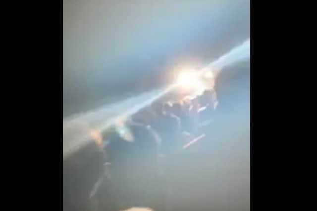 Police shut down an illegal rave in Leeds in June (pictured) where 400 people attended