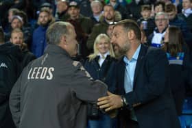 CLOSE: Leeds United head coach Marcelo Bielsa and West Brom boss Slaven Bilic before the two sides locked horns at Eland Road in October 2019. Picture by Bruce Rollinson.