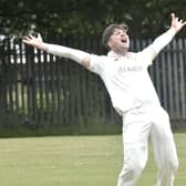 Townville's Conor Harvey had plenty to celebrate after contributing to Townville's triumph over Pudsey St Lawrence. Picture: Steve Riding.