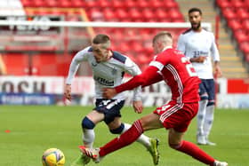 HANDFUL: Rangers winger Ryan Kent gets away from Aberdeen's Dean Campbell in his side's season opener at Pittodrie in which Kent bagged the only goal of the game. Photo by Andrew Milligan/Pool via Getty Images.