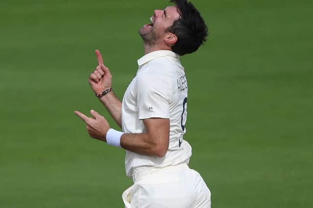 England's James Anderson (left) celebrates the wicket of Pakistan's Azhar Ali during day five of the third Test match at the Ageas Bowl - his 600th Test match wicket in total . Picture: Alastair Grant/NMC Pool/PA