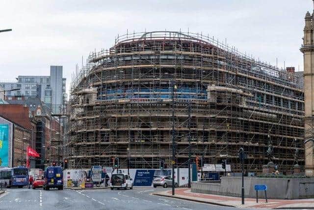 The Majestic building in Leeds which has been taken over by Channel 4