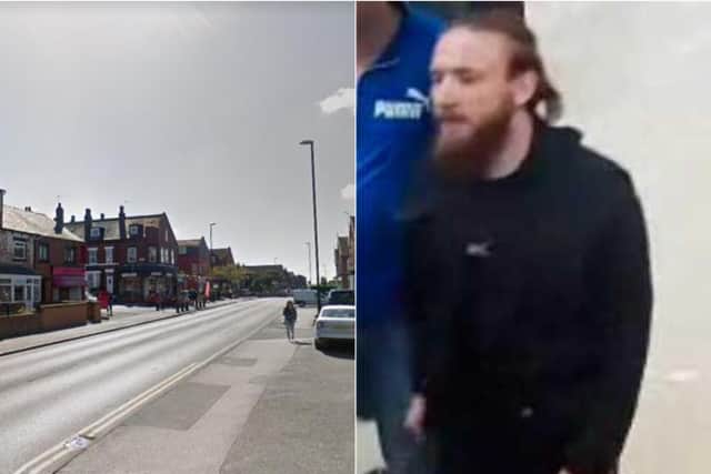 Police want to speak to this man in connection with a bottle attack on Cardigan Road (Photo: Google/WYP)