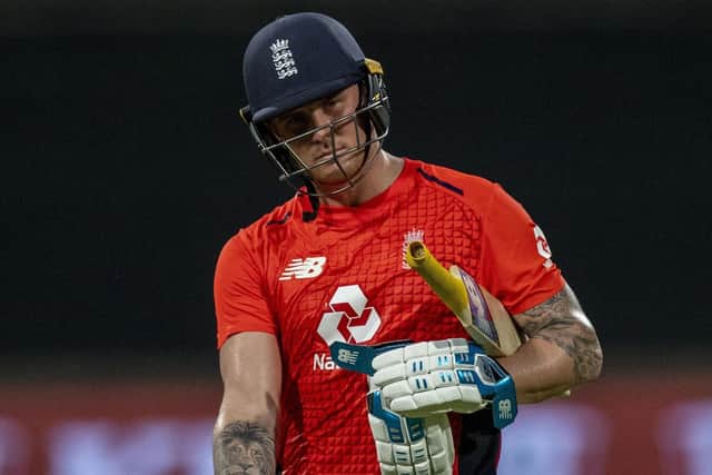 INJURED: England's batsman Jason Roy Picture: AP/Themba Hadebe