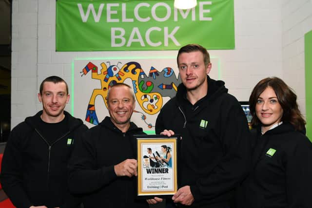 Fin Pattison, Duggie Notley, Luke Pattison, and Meg Pattison from Workhouse Gym, Farsley which is the Yorkshire Evening Post's Gym of the Year 2020.