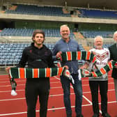 Hunslet chairman Ken Sykes, right with Oliver, Jason and David  Peterkin.