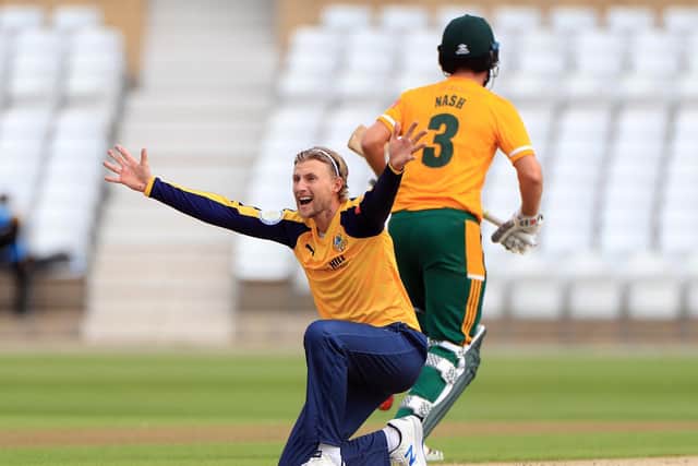 A plane towing the banner was flown during the match between Notts Outlaws and Yorkshire Vikings at Trent Bridge (Photo: Mike Egerton/PA Wire)