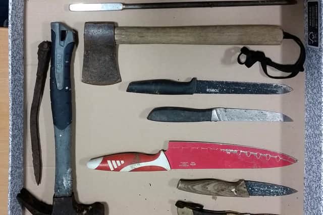 Police found these weapons during a sweep in Burmantofts after being tipped off by the public (Photo: WYP)