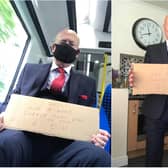 Trevor Walford, 63, travelled to Leeds Station with 300 CVs in hand on Tuesday