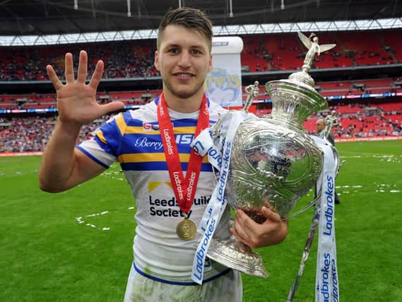 Tom Briscoe scored five tries when Rhinos beat Hull KR in the 2015 Cup final. Picture by Steve Riding.