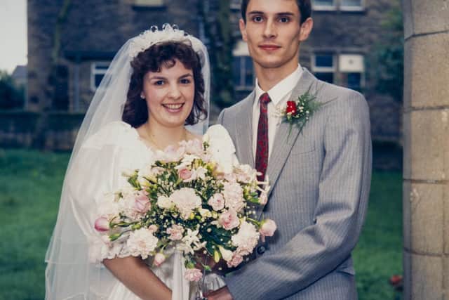 Diane and Francis Naylor pictutred on their wedding day